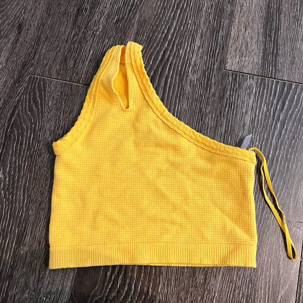 Urban Outfitters Yellow One-Shoulder Top